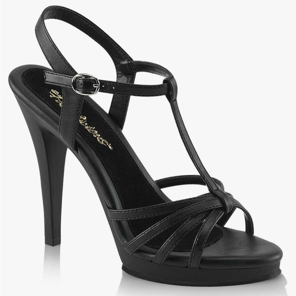 Black Patent Strap Sandal